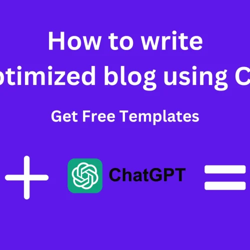 How to write a SEO optimized blog using Chatgpt